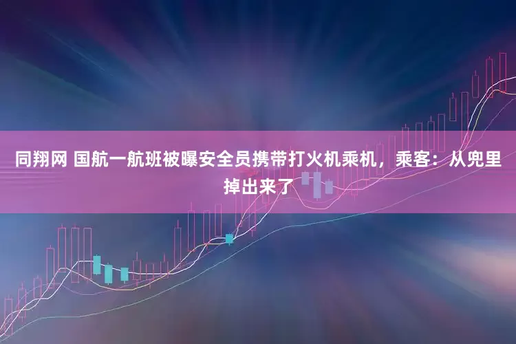 同翔网 国航一航班被曝安全员携带打火机乘机，乘客：从兜里掉出来了